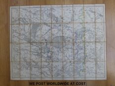 Environs de Paris, linen-backed folding map of Paris,