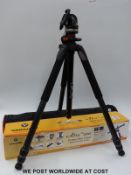 A boxed Alta-pro 283 CT carbon fibre tripod