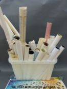 A large quantity of maps and posters of various themes to include Raleigh-Creda professional racing