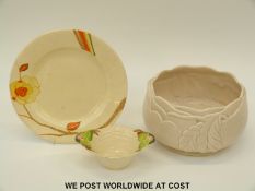 Three Clarice Cliff items,