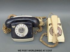 A 1977 QEII Silver Jubilee telephone and a circa 1970 Trimphone