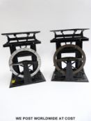 Two bilateral circular dial type postage scales
