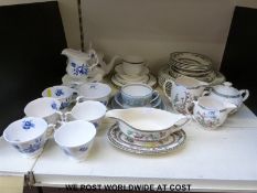 Royal Albert Connoisseur tea ware, Wedgwood trios including Florentine and Lapis pattern,