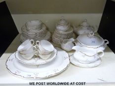 A collection of Royal Doulton dinner and tea ware in Monteigne pattern to include tureens,