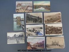 Over one hundred postcards, mainly Weston Super Mare included Severn trow up the Axe etc.