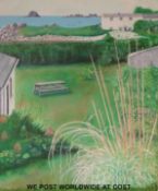 Roy Wallis oil on canvas 'Bryher-Isles of Scilly looking out to Great Porth with Gerwick Castle