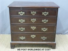 A Georgian mahogany bachelor's chest,