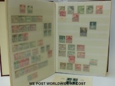 An extensive collection of German stamps in a stockbook.