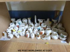 Forty pieces of mixed crested china to include WH Goss; Ramsgate Lighthouse, Peterborough jug,