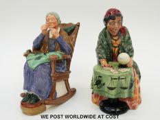 Royal Doulton figure Fortune Teller HN 2159 together with A Stitch in Time HN 2352
