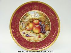 Royal Worcester limited edition 25/50 250th anniversary painted fruit charger signed D.