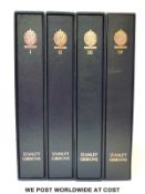 A collection of GB stamps in four Davo Stanley Gibbons albums volumes 1-4.