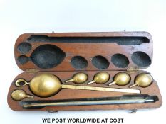 A hydrometer in mahogany case with crown and ER to lid