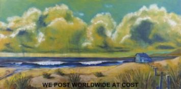 Lewis Evans oil on canvas 'Recurring Dream' (70 x 140cm)