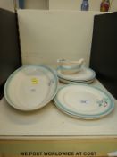 A small collection of Clarice Cliff dinner and tea ware with fish decoration