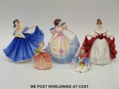 Royal Doulton figurines Angela, Elaine, Sara,