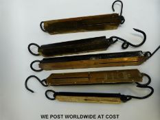 Five spring balances to include Salter No 2 and Chatillons New York cow testing