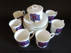 Susie Cooper for Wedgwood tea ware in Blue Anemone pattern