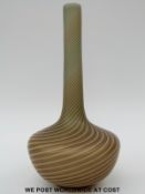 Stevens & Williams Verre de Soire glass vase of low shouldered form with spiralling air trap lines