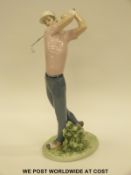 A large Lladro golfing figure (39cm tall)