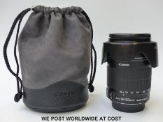 A Canon EFS 18-135mm image stabilizer lens