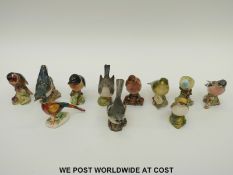A collection of Beswick birds including a first version whitethroat