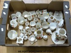Forty pieces of mixed crested china to include H.W.