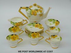 Paragon Art Deco part tea set in Iceland Poppy pattern
