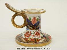 An early 19th Century Spode Imari chamber stick with red Spode mark and pattern number 967 to base