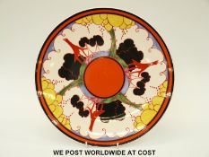 Clarice Cliff for Wedgwood charger 'Summerhouse', boxed.