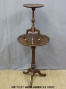 Two mahogany wine tables,
