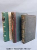 Illustrated books by J J Grandville - Scenes des Animaux (Paris1942), bound in half leather,