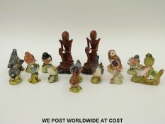 Thirteen Beswick birds including a first version whitethroat,