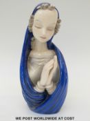 Goldscheider bust of The Madonna (27cm tall)