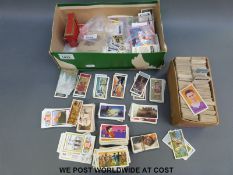 A large collection of cigarette cards to include Wills, Park Drive, Barratt & Co,