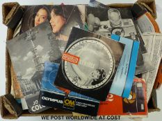 A quantity of photographic booklets and brochures to include Canon, Minolta, Bolex,