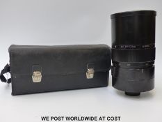 A Russian MC MTO-11CA 10/1000 mirror lens with filters,