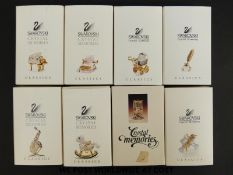 Eight Swarovski Crystal Memories Classics including typewriter, grand piano, rocking horse etc,