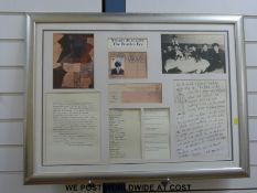A collection of Beatles framed ephemera limited edition 811/4995 to mount