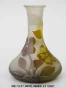 Emile Galle cameo glass vase,