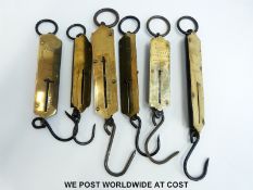 Six mainly Salter pocket spring balances