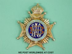 A hallmarked silver and enamel RAOB medallion