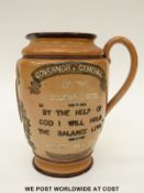 Doulton Lambeth salt glazed General Gordon jug (19cm tall)