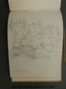 Sketchbook relating to Ernest Gambier Parry including boats, Whitby etc,