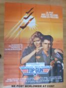 Two French cinema/movie posters both Top Gun