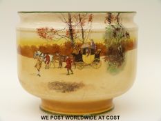 Royal Doulton large Coaching Scenes Seriesware jardiniere (53cm diameter)
