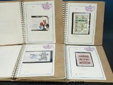 A four volume album set of Royal Wedding Commonwealth stamps
