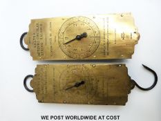 A Salter No 60 spring balance and another similar example