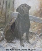 John Trickett signed limited edition print of a labrador 7/850 (34 x 27cm), Leighton Moses,