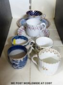 A collection of first period and Chamberlains Worcester porcelain,